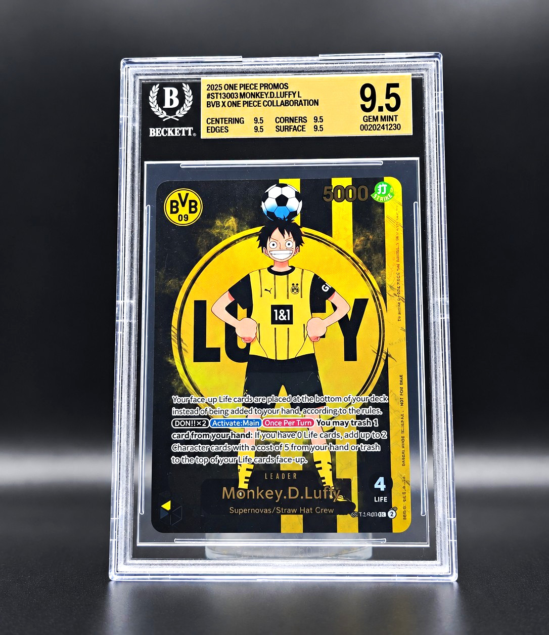 Monkey.D.Luffy (BVB x One Piece Campaign) 2025 One Piece Promo Foil BGS 9.5 Monkey.D.Luffy (BVB x One Piece Campaign) 2025 One Piece Promo Foil BGS 9.5