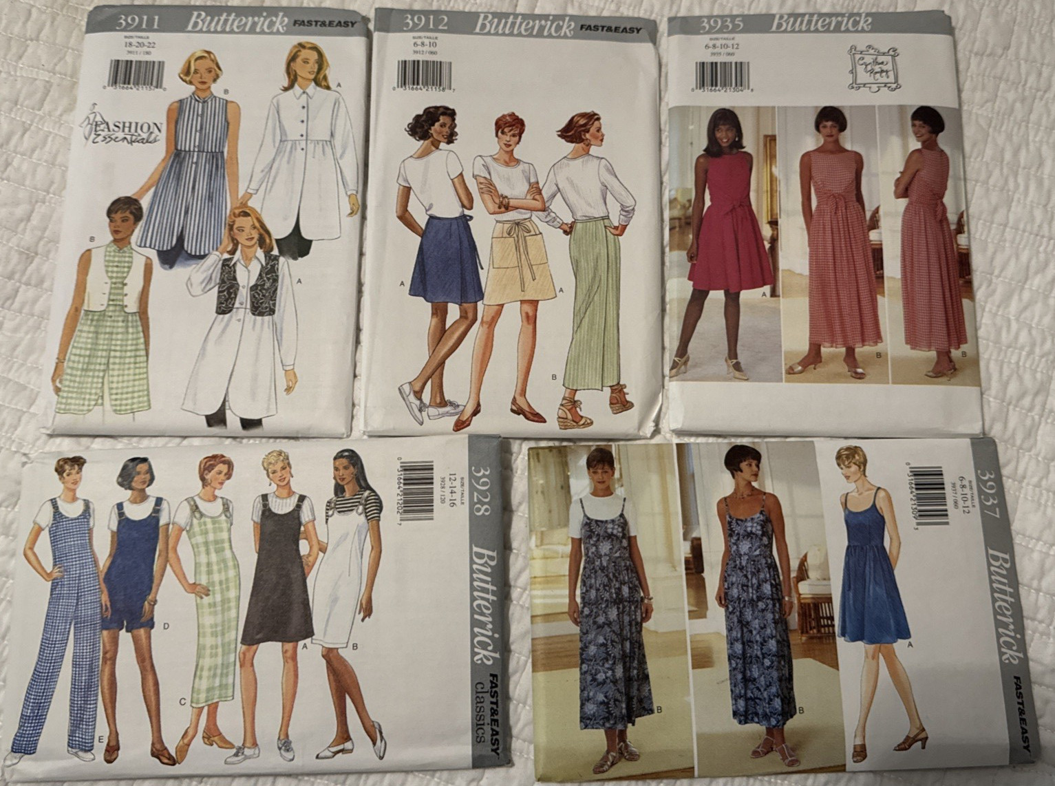 Vintage 1995 Butterick Casual Clothing Patterns ~CHOICE~UNCUT Vintage 1995 Butterick Casual Clothing Patterns ~CHOICE~UNCUT
