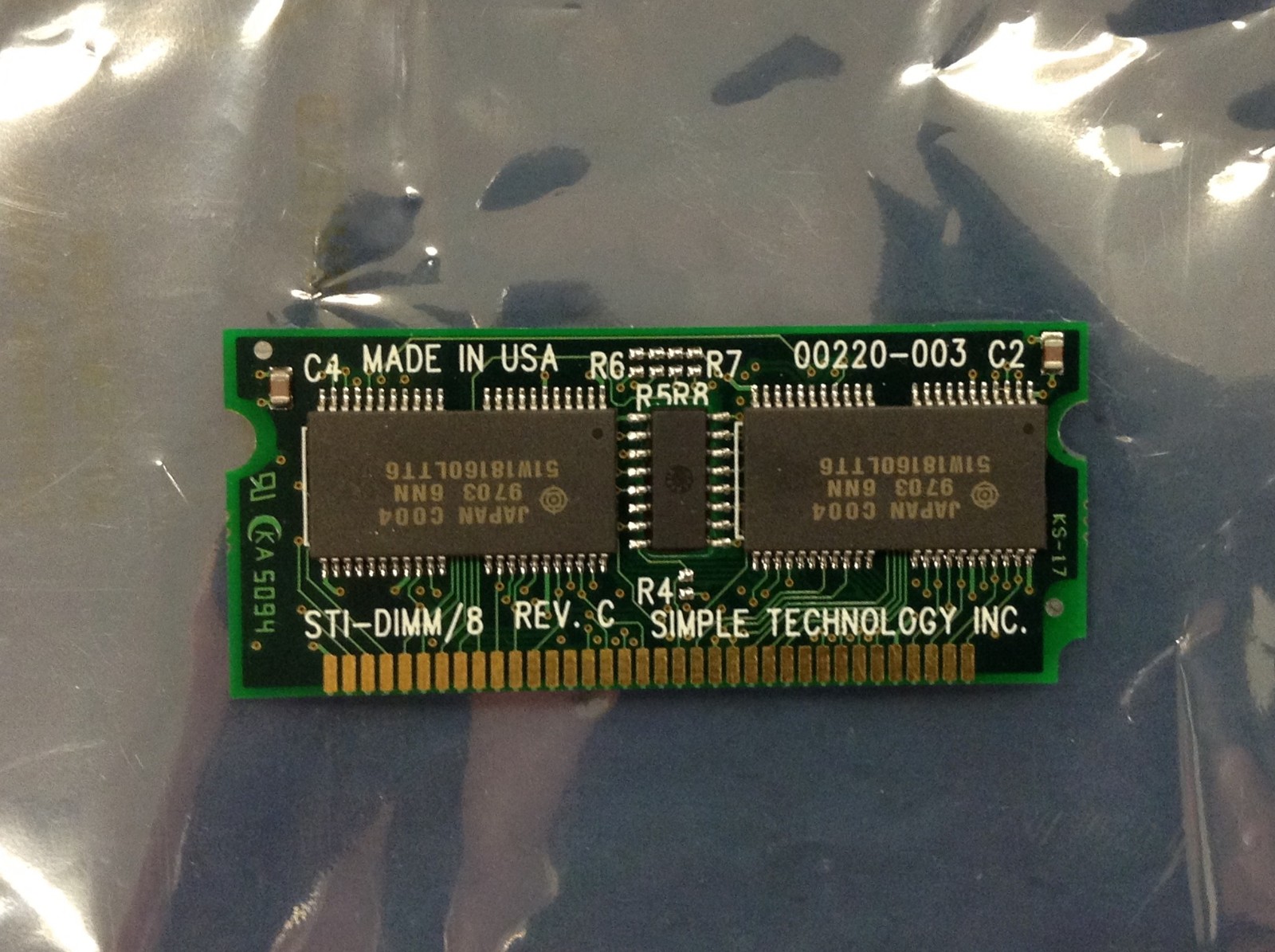 Vintage Simple Technology STI-DIMM/8 Rev C 00220-003 C2 Memory Module 