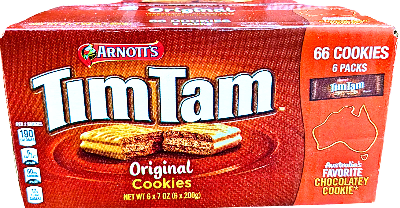 Arnott\'s Tim Tam Original Chocolate Cookies 6 x 7 oz EXP 03/2027 Arnott\'s Tim Tam Original Chocolate Cookies 6 x 7 oz EXP 03/2027