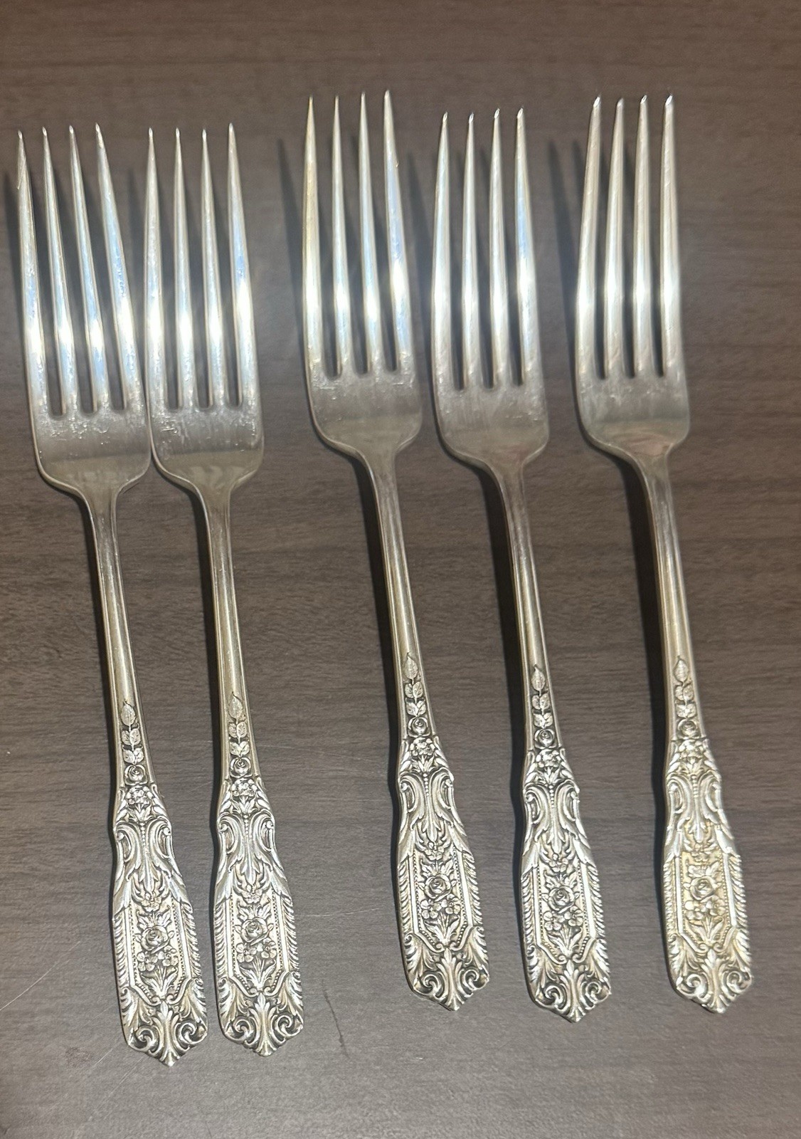 Westmorland Sterling Silver (.925) 5 Piece Fork Flatware Set Post-1940 Westmorland Sterling Silver (.925) 5 Piece Fork Flatware Set Post-1940