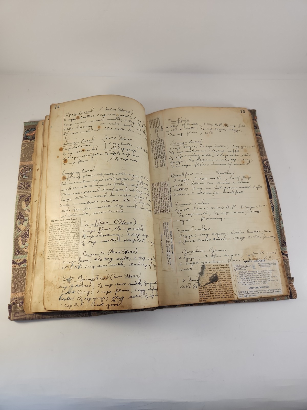 Grandma\'s Vintage Recipe Book, 1940s Handwritten Social History One Of A Kind Grandma\'s Vintage Recipe Book, 1940s Handwritten Social History One Of A Kind