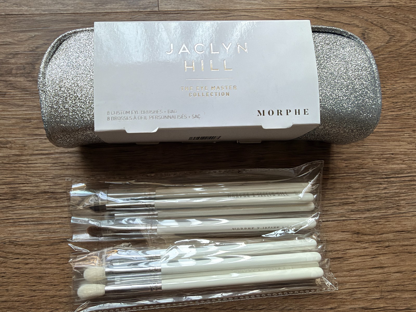 Morphe x Jaclyn Hill The Eye Master Collection 8 Piece Brush Set + Glitter Bag