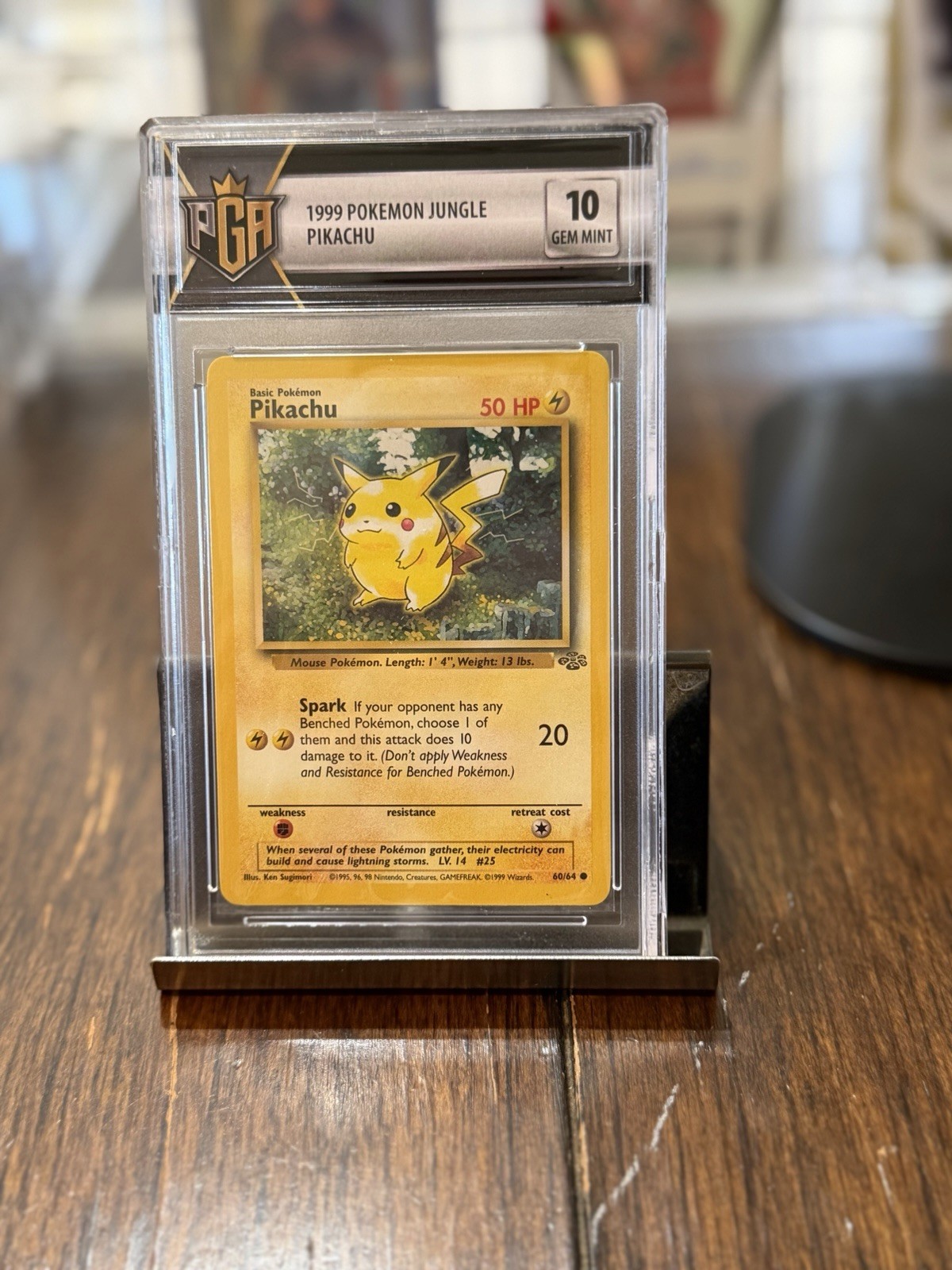 Nintendo Pokemon Jungle Pikachu 60/64 (1999) Unlimited PGA 10 Gem Mint Nintendo Pokemon Jungle Pikachu 60/64 (1999) Unlimited PGA 10 Gem Mint
