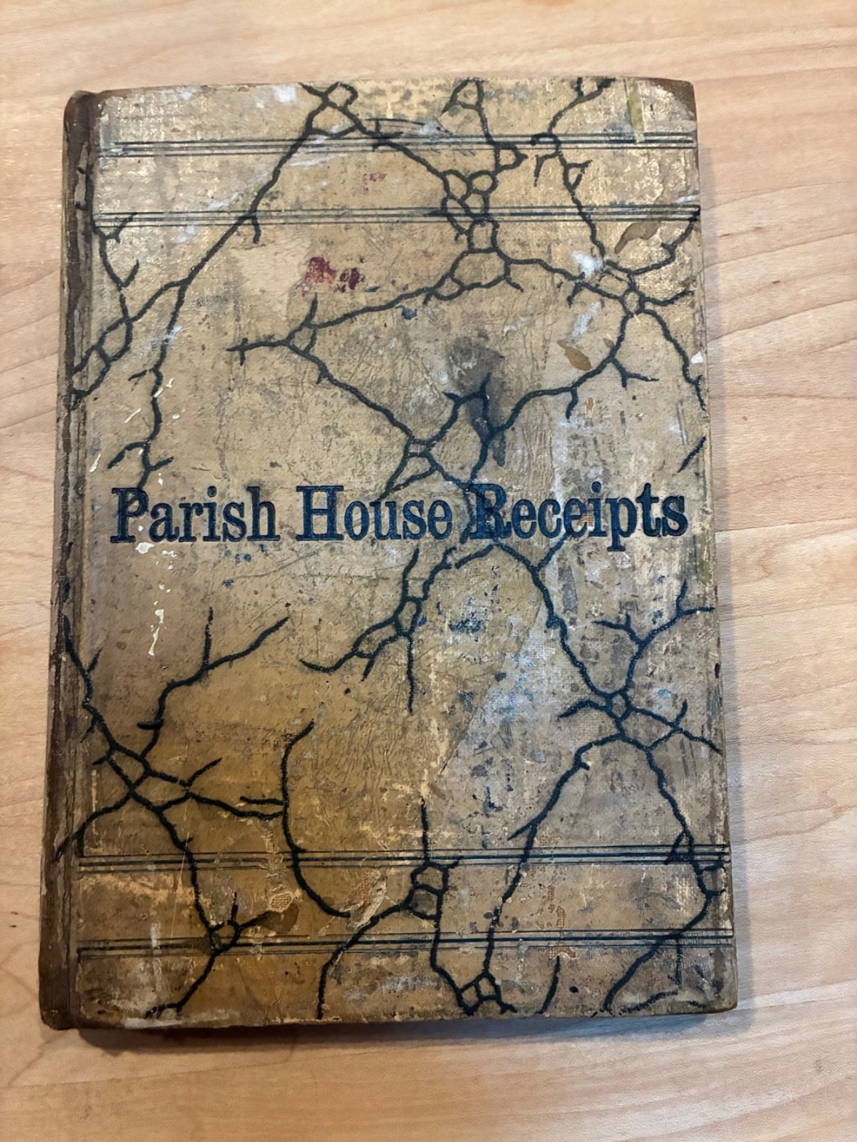 Rare Antique 1892 Parish House Receipts Cookbook Food St. Thomas  Bath NY HC