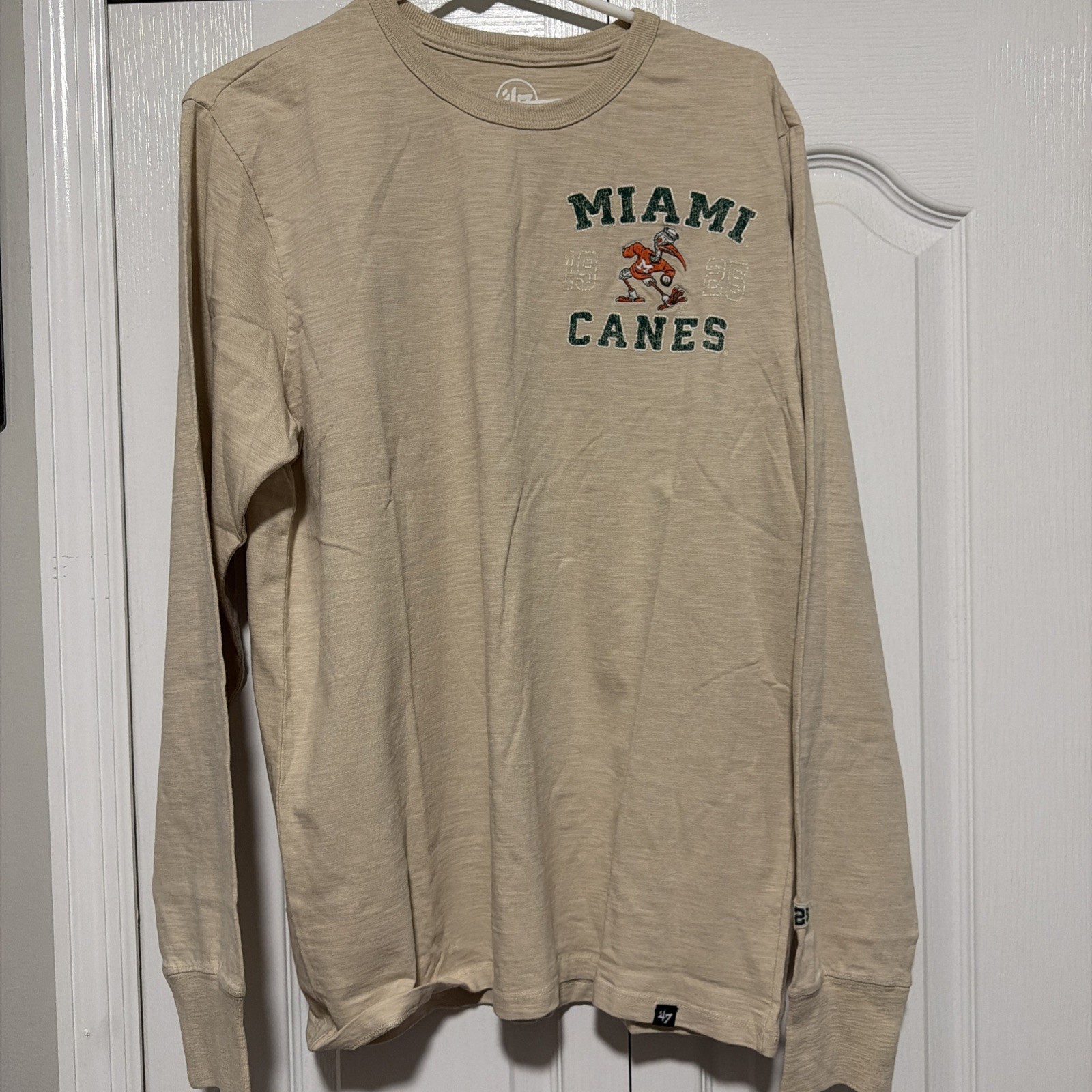 Miami Hurricanes Medium Vintage Egremont Well Worn 47 Heavy Slub Long Sleeve TEE Miami Hurricanes Medium Vintage Egremont Well Worn 47 Heavy Slub Long Sleeve TEE