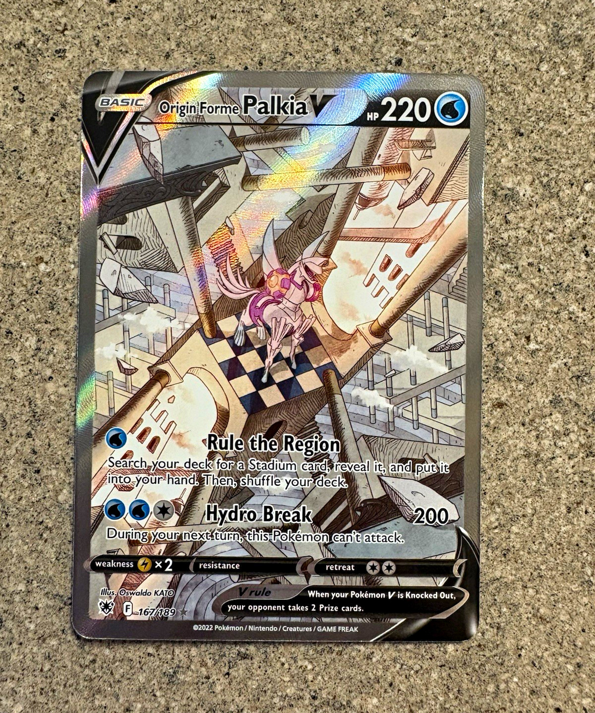 Pokemon TCG Origin Forme Palkia V 167/189 SIR Astral Radiance