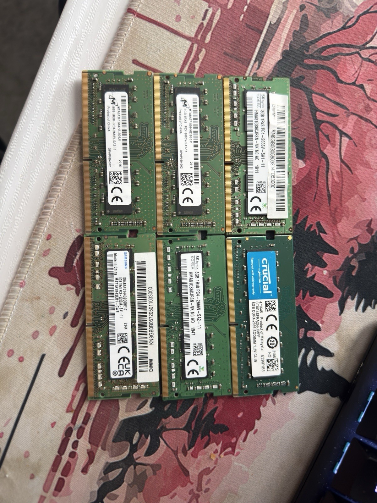 x6 8gb DDR4 SODIMM LOT x6 8gb DDR4 SODIMM LOT
