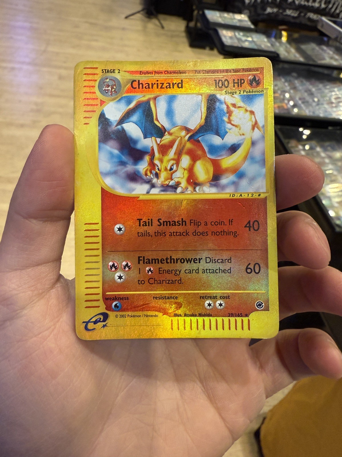 2002 Charizard 39/165 Reverse Holo Expedition E-Reader Base Set Rare Pokemon 2002 Charizard 39/165 Reverse Holo Expedition E-Reader Base Set Rare Pokemon