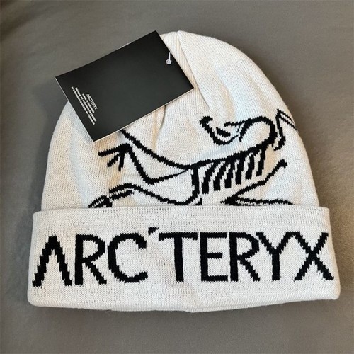 Arc\'teryx Bird Head Toque Orca White Unisex Wool Knit Winter Ski Beanie NWT