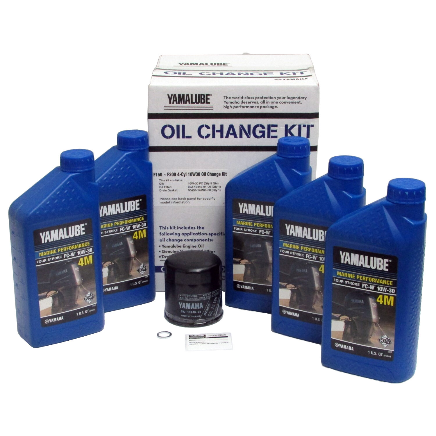 Yamaha New OEM F150 F200 10W30 Oil Change Kit, Yamalube, LUB-MRNMR-KT-10 150-200 Yamaha New OEM F150 F200 10W30 Oil Change Kit, Yamalube, LUB-MRNMR-KT-10 150-200