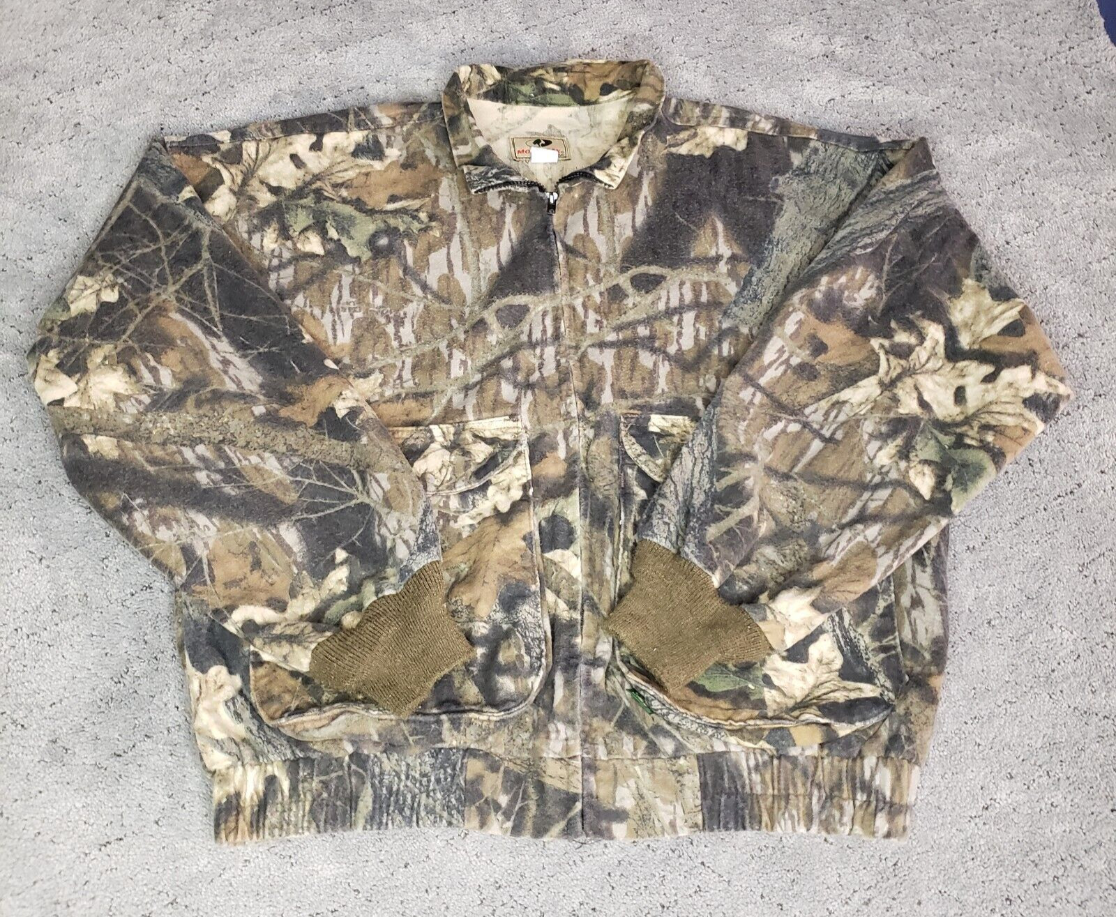 VTG Mossy Oak Jacket Mens XL Camo Zip Up Mock Neck Hunting Pockets Made in USA VTG Mossy Oak Jacket Mens XL Camo Zip Up Mock Neck Hunting Pockets Made in USA