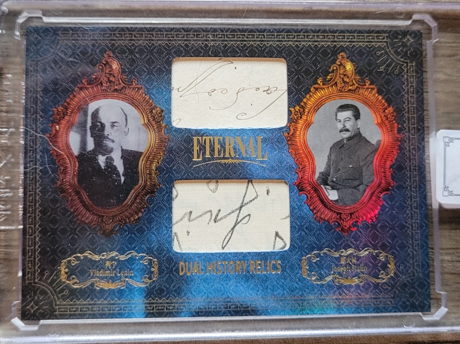 Vladimir Lenin /Joseph Stalin 2024 Eternal /75 Handwritten Cut Letter Relic Card