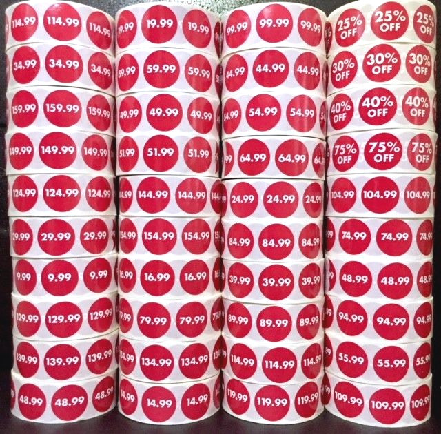 NEW 1000 (GLOSSY) PRICE STICKERS ⭐ NOW: PICK A PRICE ⭐ RETAIL SALE LABELS TAGS