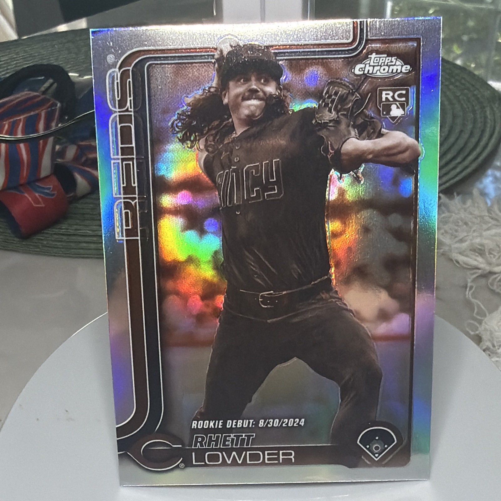 Topps 2025 Chrome Update Rhett Lowder Rookie Debut #USC110 Cincinnati Reds Topps 2025 Chrome Update Rhett Lowder Rookie Debut #USC110 Cincinnati Reds