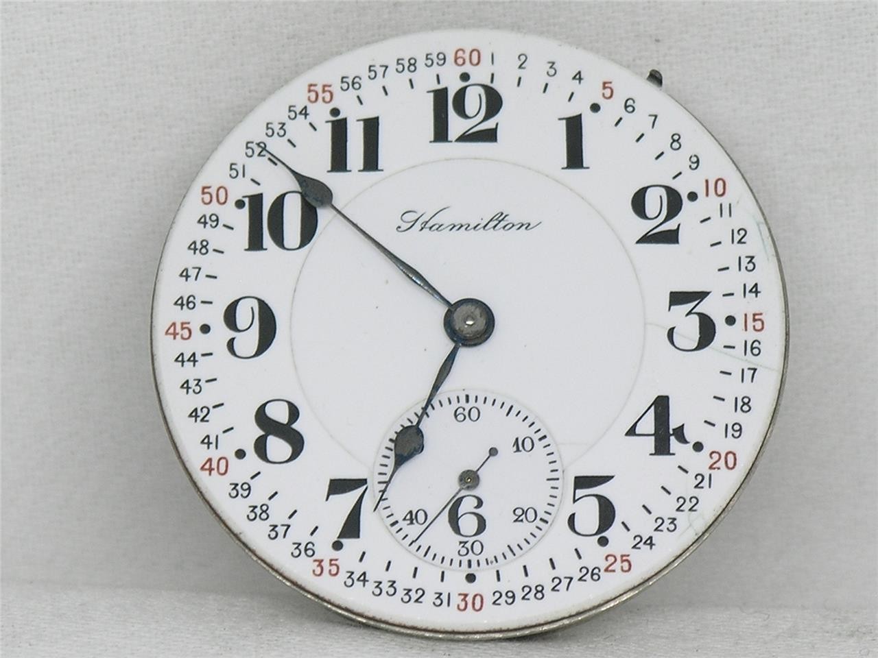 ANTIQUE 16S HAMILTON 992 POCKETWATCH 21 JEWEL MOV'T & MONTGOMERY DIAL, RUNNING