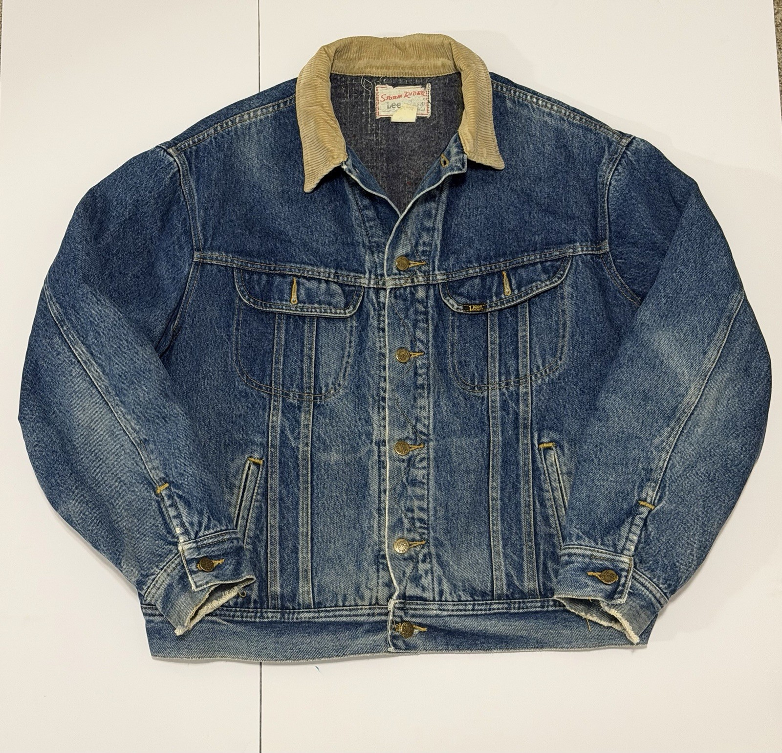 Lee Storm Rider Vintage Blanket Lined Denim Jacket Size XL R Made In USA Lee Storm Rider Vintage Blanket Lined Denim Jacket Size XL R Made In USA