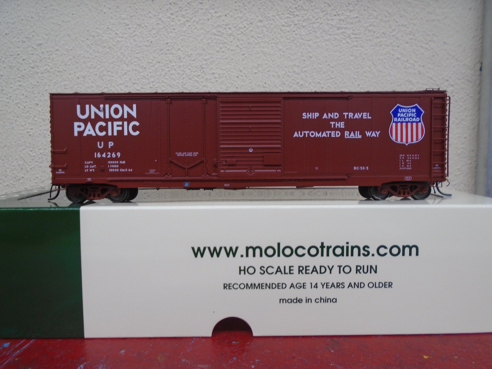 Moloco Trains Union Pacific BC-50-5 Omaha XM 50\' Combination Door Boxcar 75052