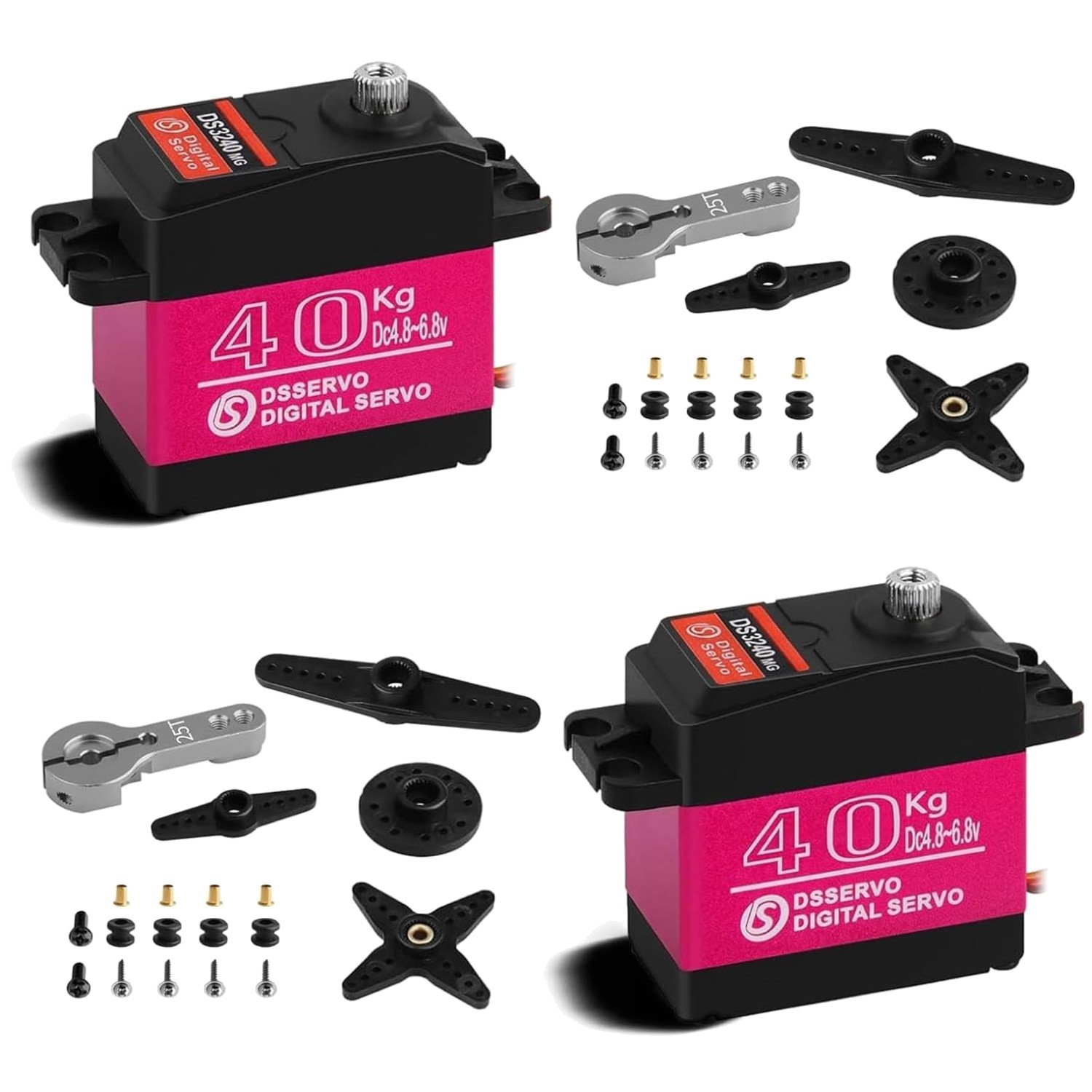 Waterproof 270-Degree Steering Servo Set 2PCS-40kg Waterproof 270-Degree Steering Servo Set 2PCS-40kg