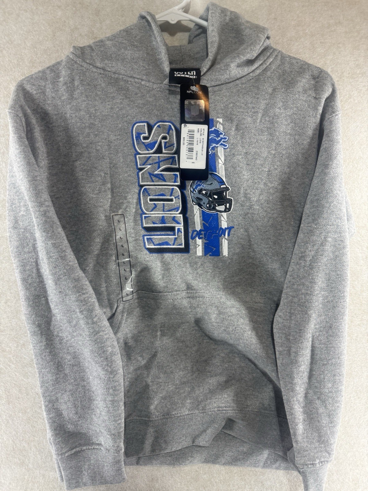 NWT OuterStuff Detroit Lions NFL Youth Kids Pullover Hoodie Sweatshirt L NWT OuterStuff Detroit Lions NFL Youth Kids Pullover Hoodie Sweatshirt L