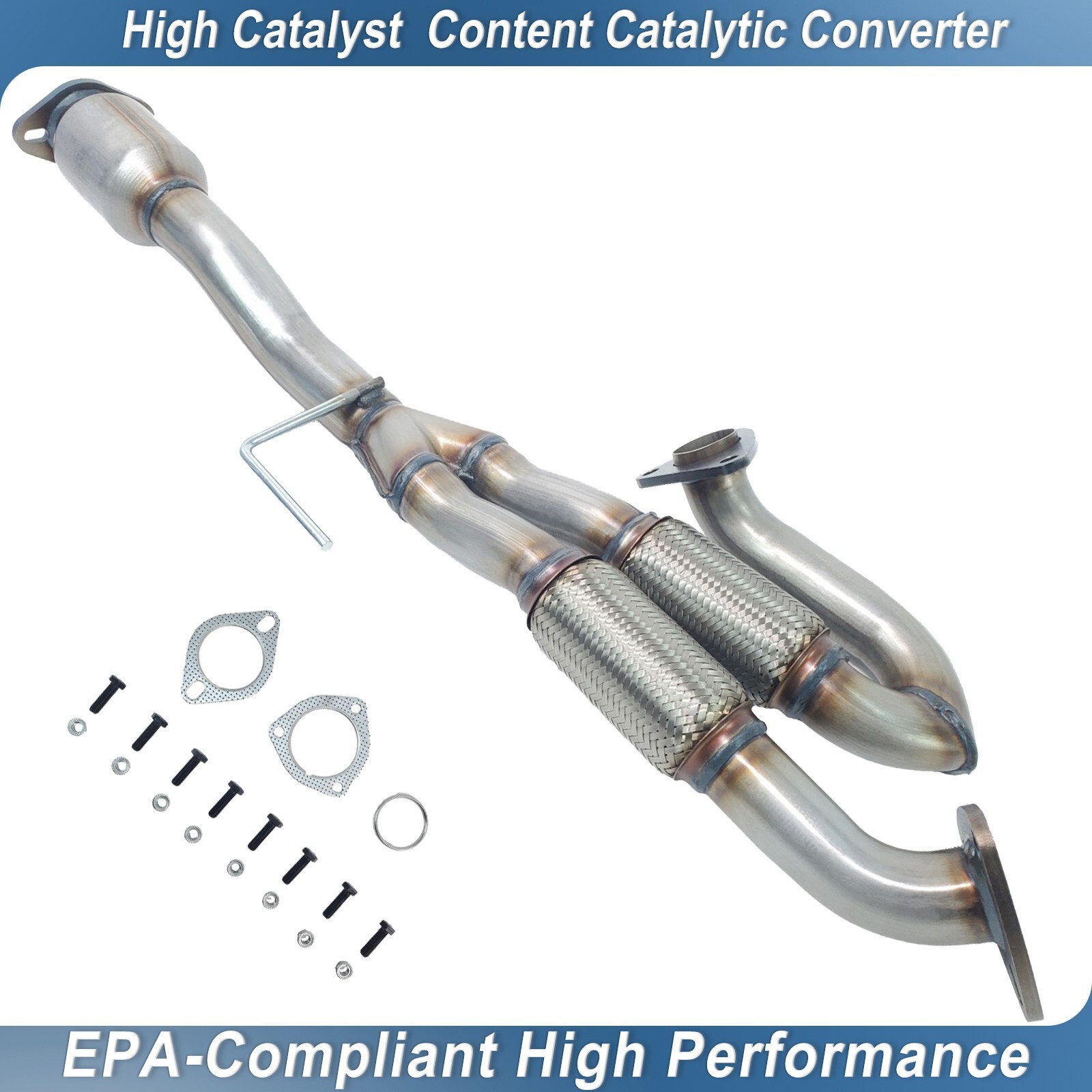 FITS: 2009-2014 NISSAN MAXIMA 3.5L REAR Y-PIPE CATALYTIC CONVERTER