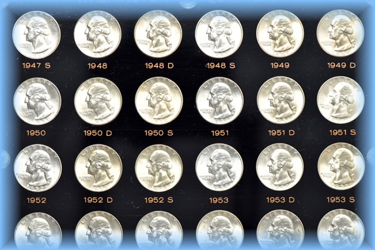 1932 - 1964 Washington 90% Silver Quarters Quarter Estate Coin Lot ~ UNC+ MS+ BU