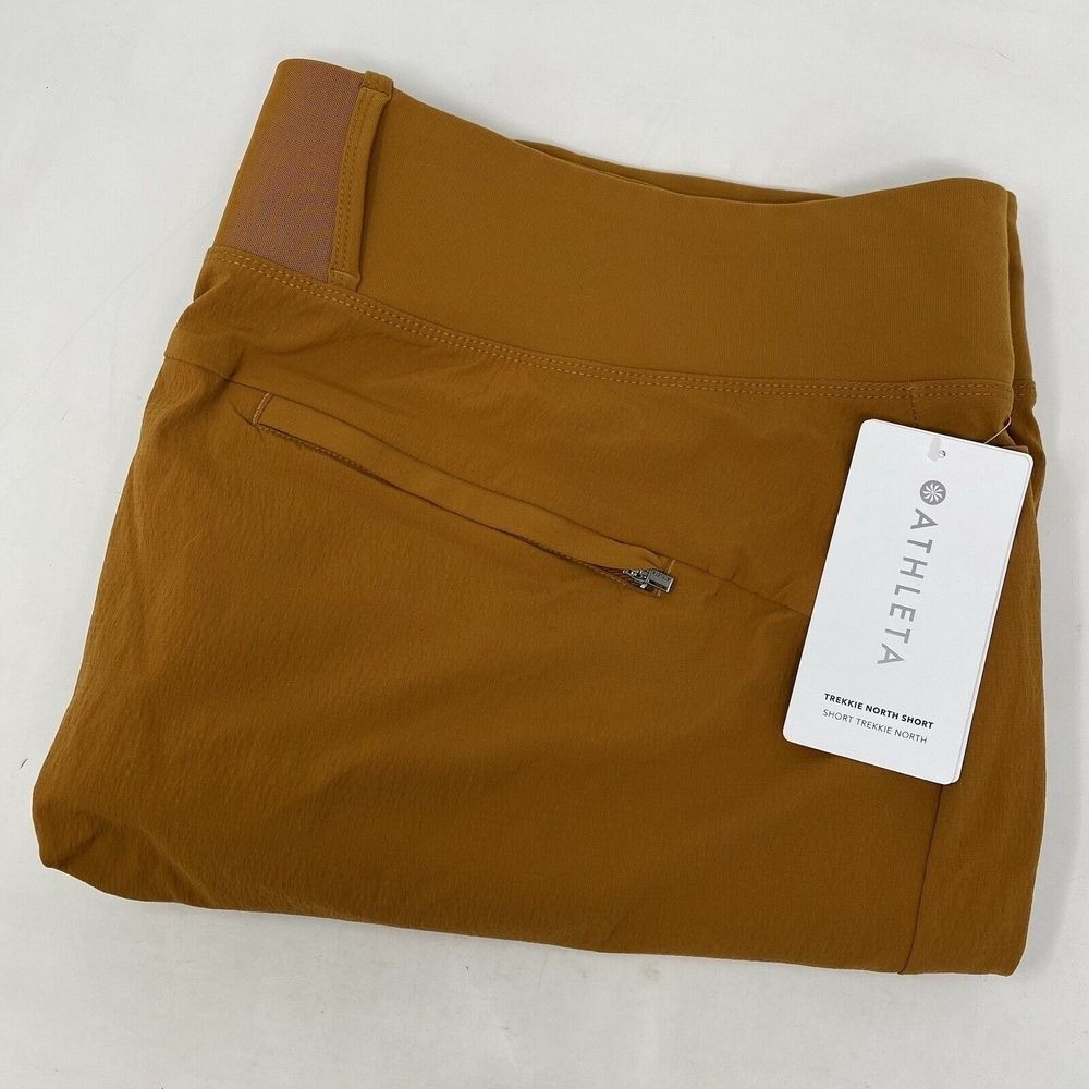 Athleta Trekkie North Short Women 26 Spiced Ochre Hiking Ripstop High Rise NWT