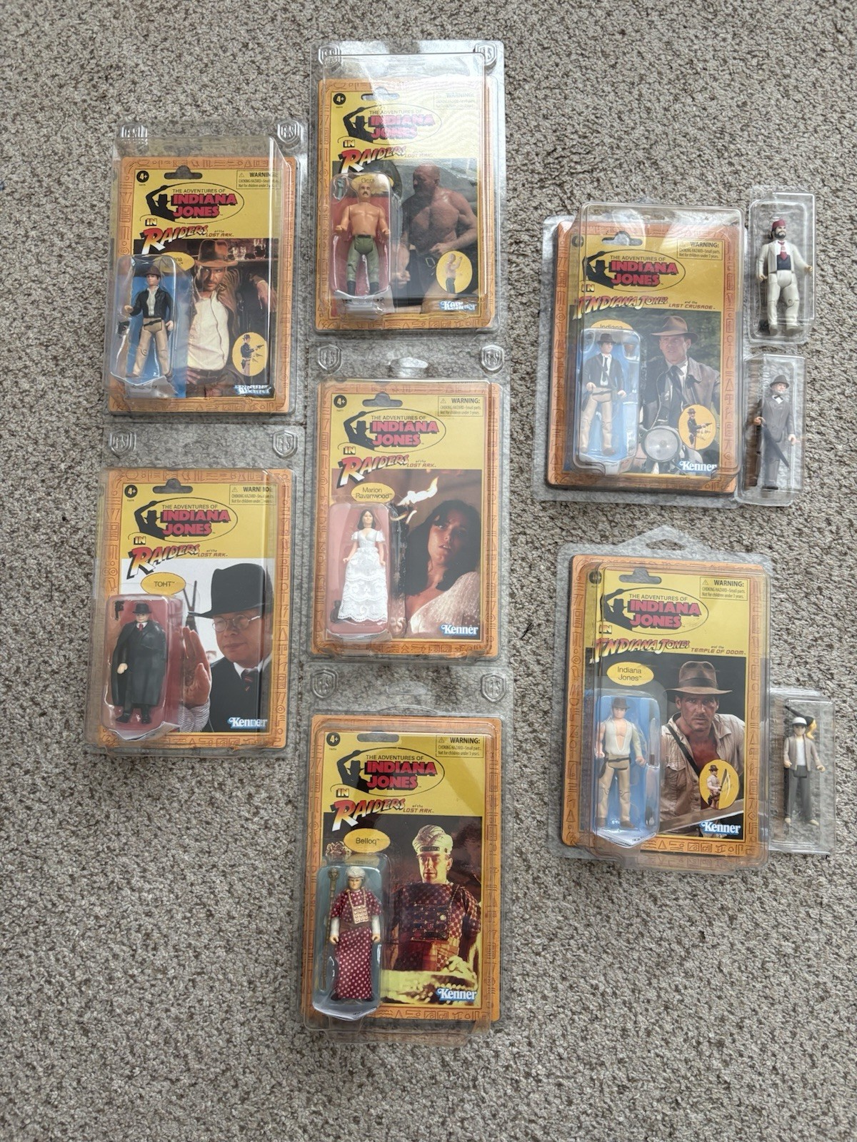 Hasbro Kenner Indiana Jones Retro Complete Set Hasbro Kenner Indiana Jones Retro Complete Set