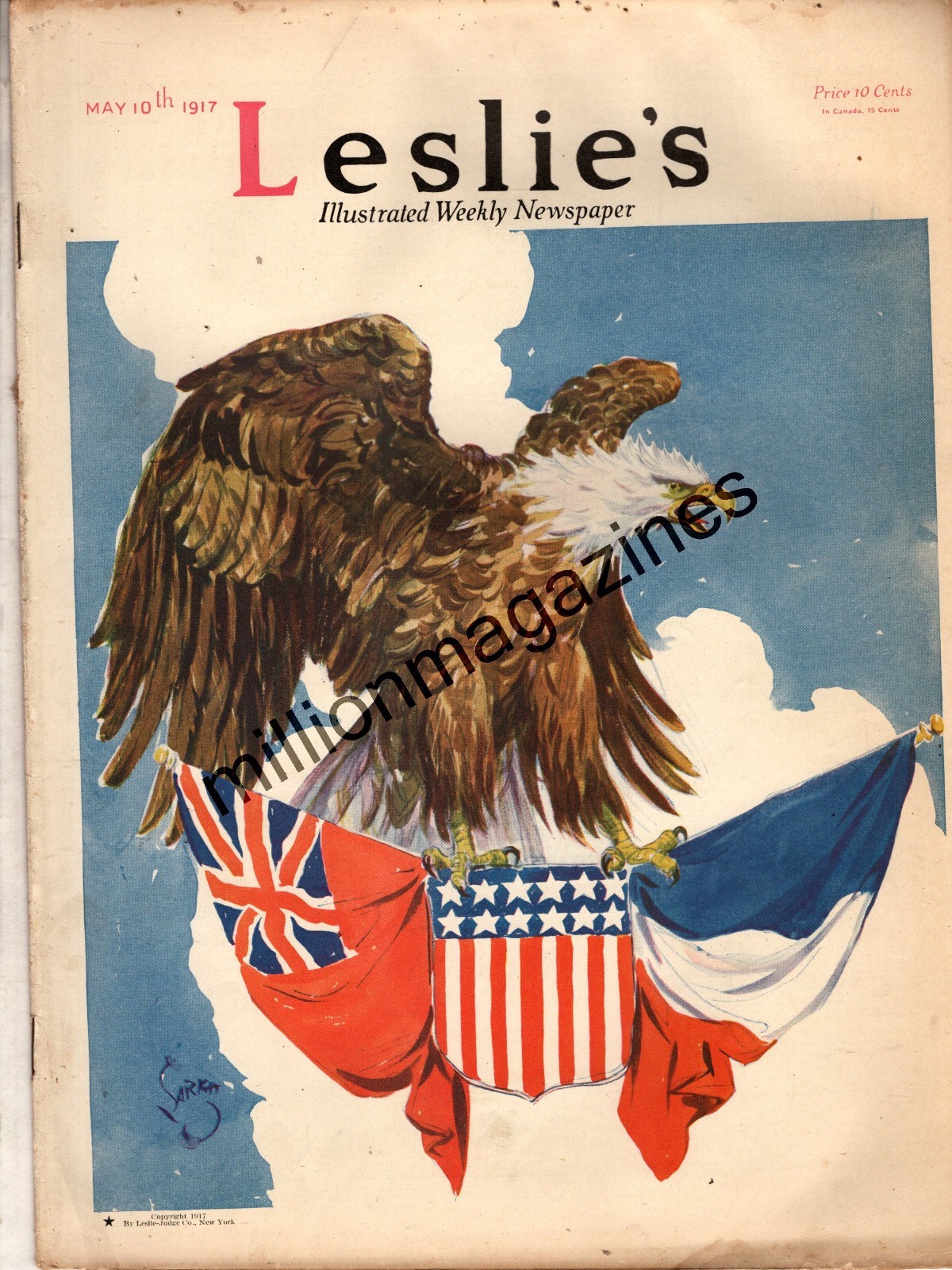 1917 Leslie\'s May 10 - Russia\'s Red Revolution; Thrills of Deep Sea Fishing