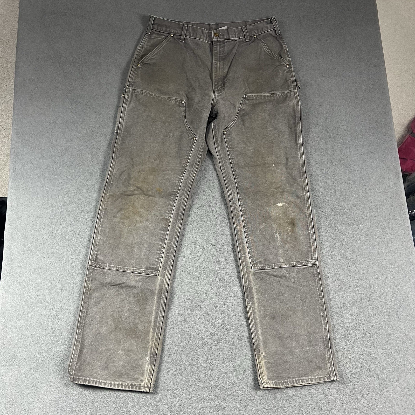 Vintage Carhartt Pants Mens 35X34 Gray Double Knee Canvas Work Wear Outdoor Vintage Carhartt Pants Mens 35X34 Gray Double Knee Canvas Work Wear Outdoor