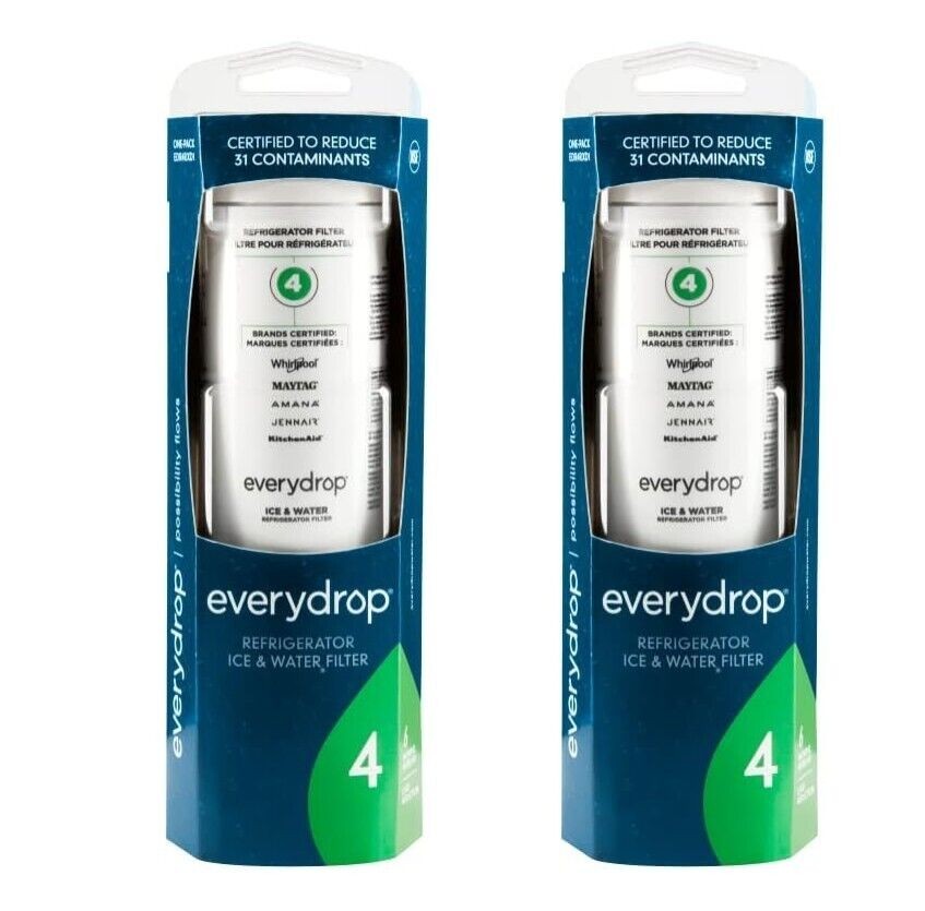 Every D²rop by 2 Pack Ice and Water Refrigerator Filter 4 ED²R4RX²D1 NEW Sealed Every D²rop by 2 Pack Ice and Water Refrigerator Filter 4 ED²R4RX²D1 NEW Sealed