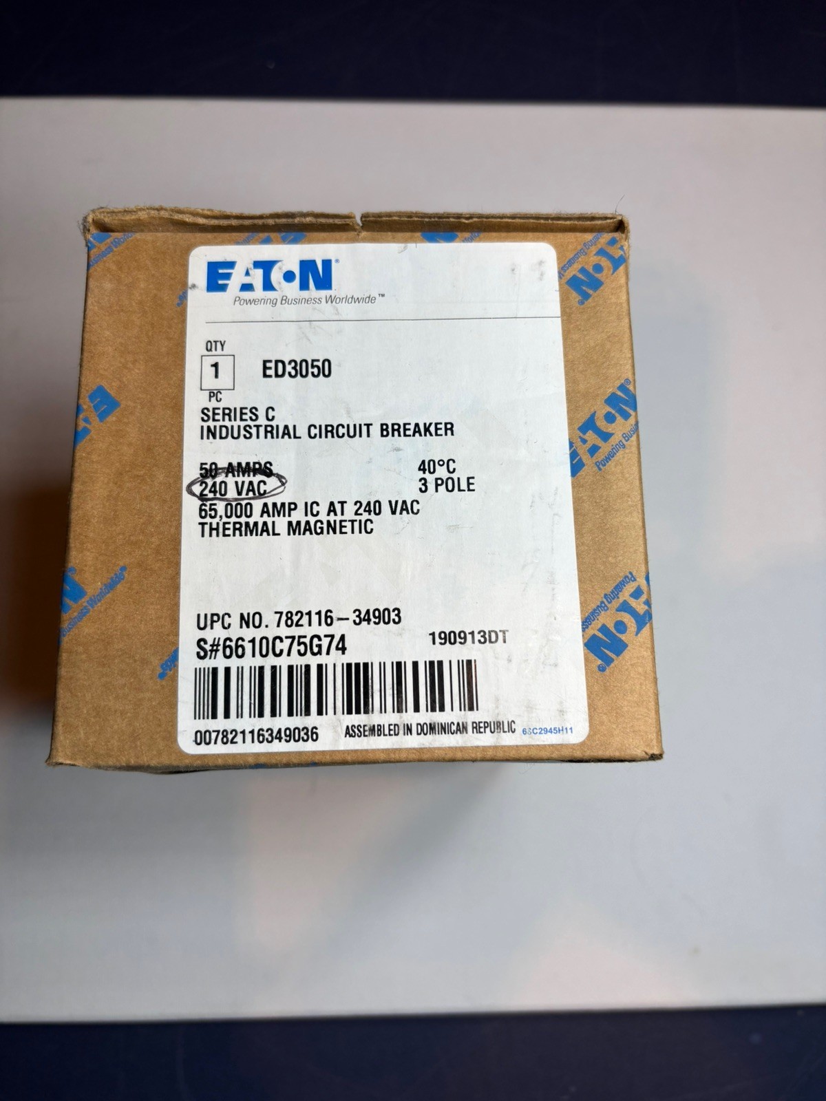 NEW EATON ED3050 100 AMPS NEW EATON ED3050 100 AMPS