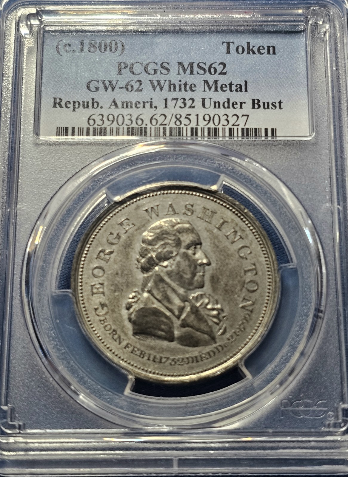 GEORGE WASHINGTON GW-62 c.1800 \ GEORGE WASHINGTON GW-62 c.1800 \