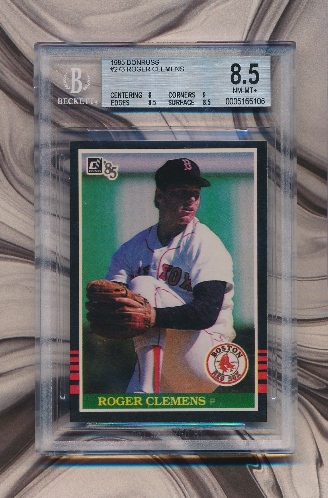ROGER CLEMENS ⚾ 1985 Donruss #273 (RC) Rookie Boston Red Sox BGS 8.5 NM-MT+ ROGER CLEMENS ⚾ 1985 Donruss #273 (RC) Rookie Boston Red Sox BGS 8.5 NM-MT+