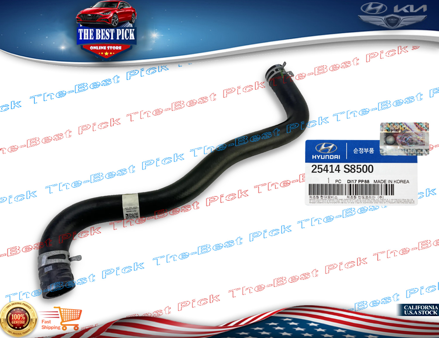 ⭐GENUINE ⭐ Upper Radiator Coolant Hose For Hyundai 2020-202 Palisade 25414S8500 ⭐GENUINE ⭐ Upper Radiator Coolant Hose For Hyundai 2020-202 Palisade 25414S8500