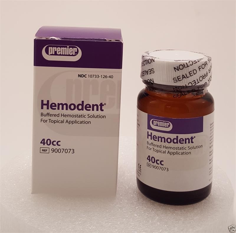 Dental Premier Hemodent Buffered Hemostatic Solution 4 Topical Application Dental Premier Hemodent Buffered Hemostatic Solution 4 Topical Application