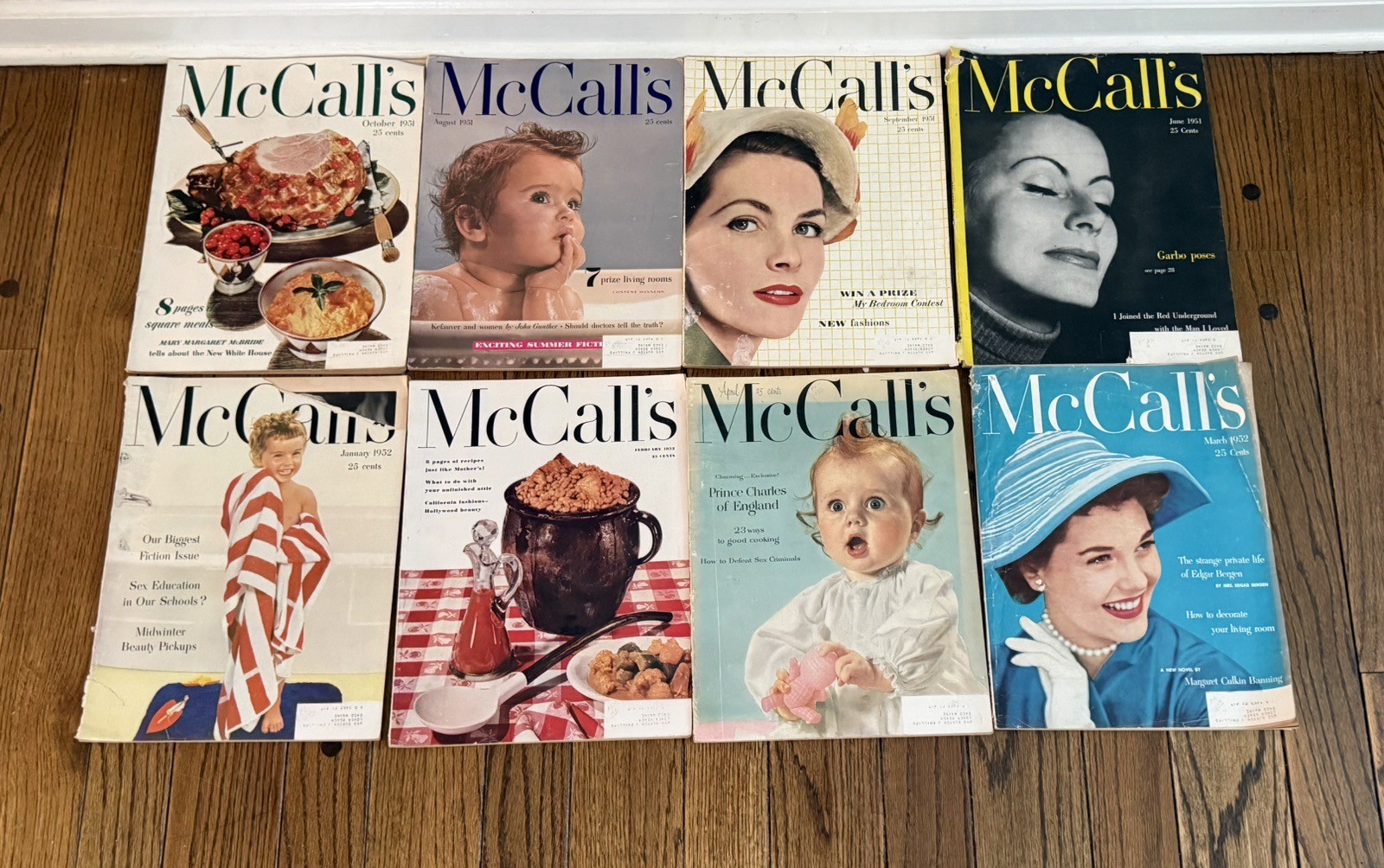 VINTAGE McCall's Magazines 1950's Lot of 8 Great Vintage Fashion Graphics & Ads VINTAGE McCall's Magazines 1950's Lot of 8 Great Vintage Fashion Graphics & Ads