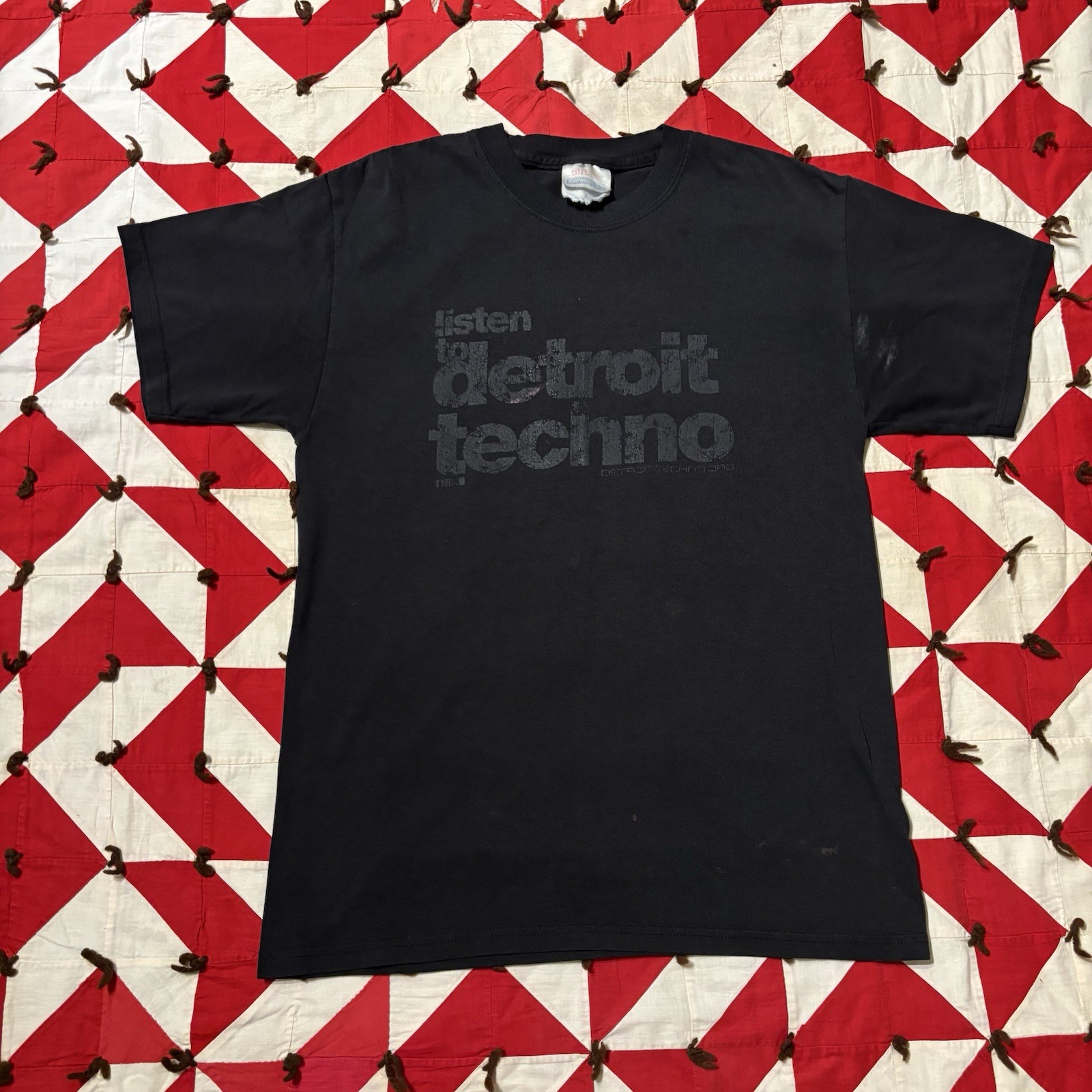 Vintage Detroit Techno T Shirt Mens As Is Black Y2K Rave Vintage Detroit Techno T Shirt Mens As Is Black Y2K Rave