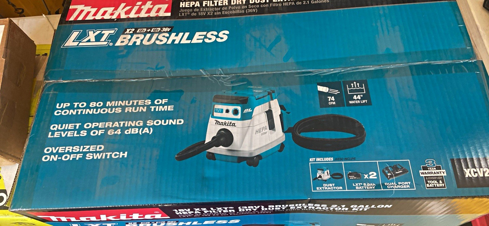 Makita XCV21PTX 18V X2 (36V) Brushless 2.1 Gal HEPA Dust Kit Makita XCV21PTX 18V X2 (36V) Brushless 2.1 Gal HEPA Dust Kit