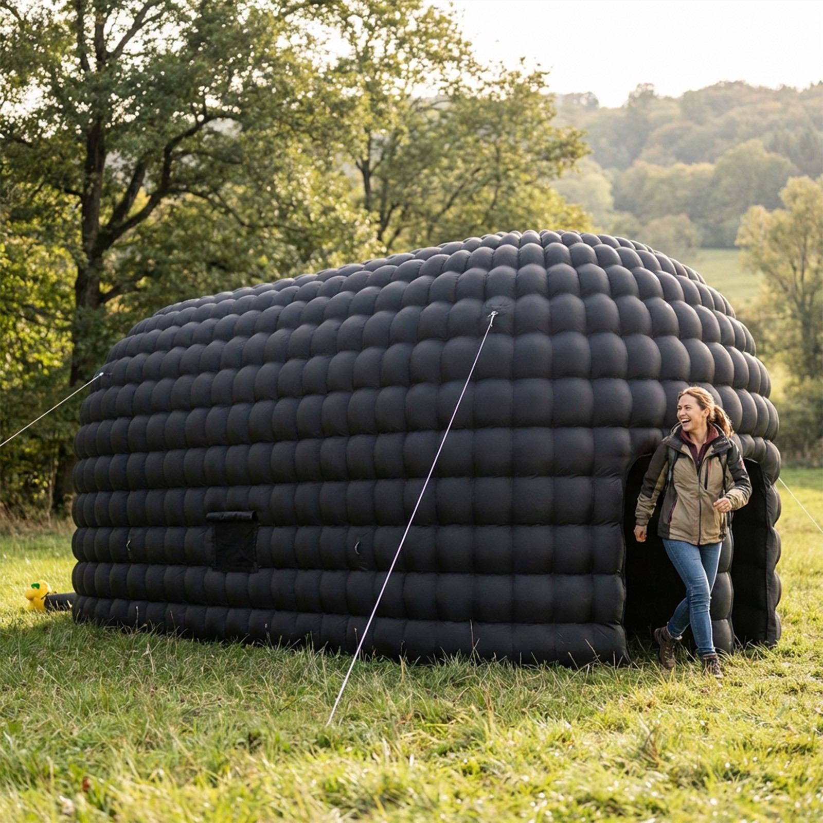 Garvee Inflatable Party Tent 10.2x5.6x4.5m Black Blower Door 3 Windows 950W Garvee Inflatable Party Tent 10.2x5.6x4.5m Black Blower Door 3 Windows 950W