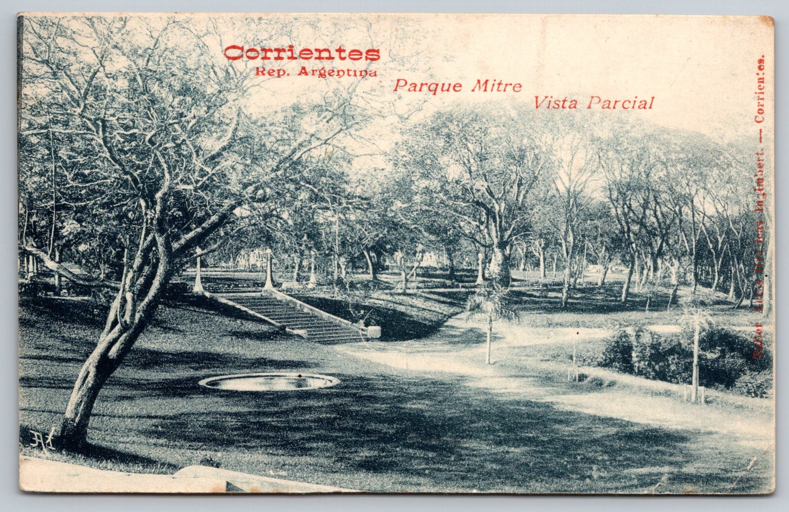 Postcard A 526, Corrientes Rep. Argentina,Parque Mitre, Vista Parcial Postcard A 526, Corrientes Rep. Argentina,Parque Mitre, Vista Parcial