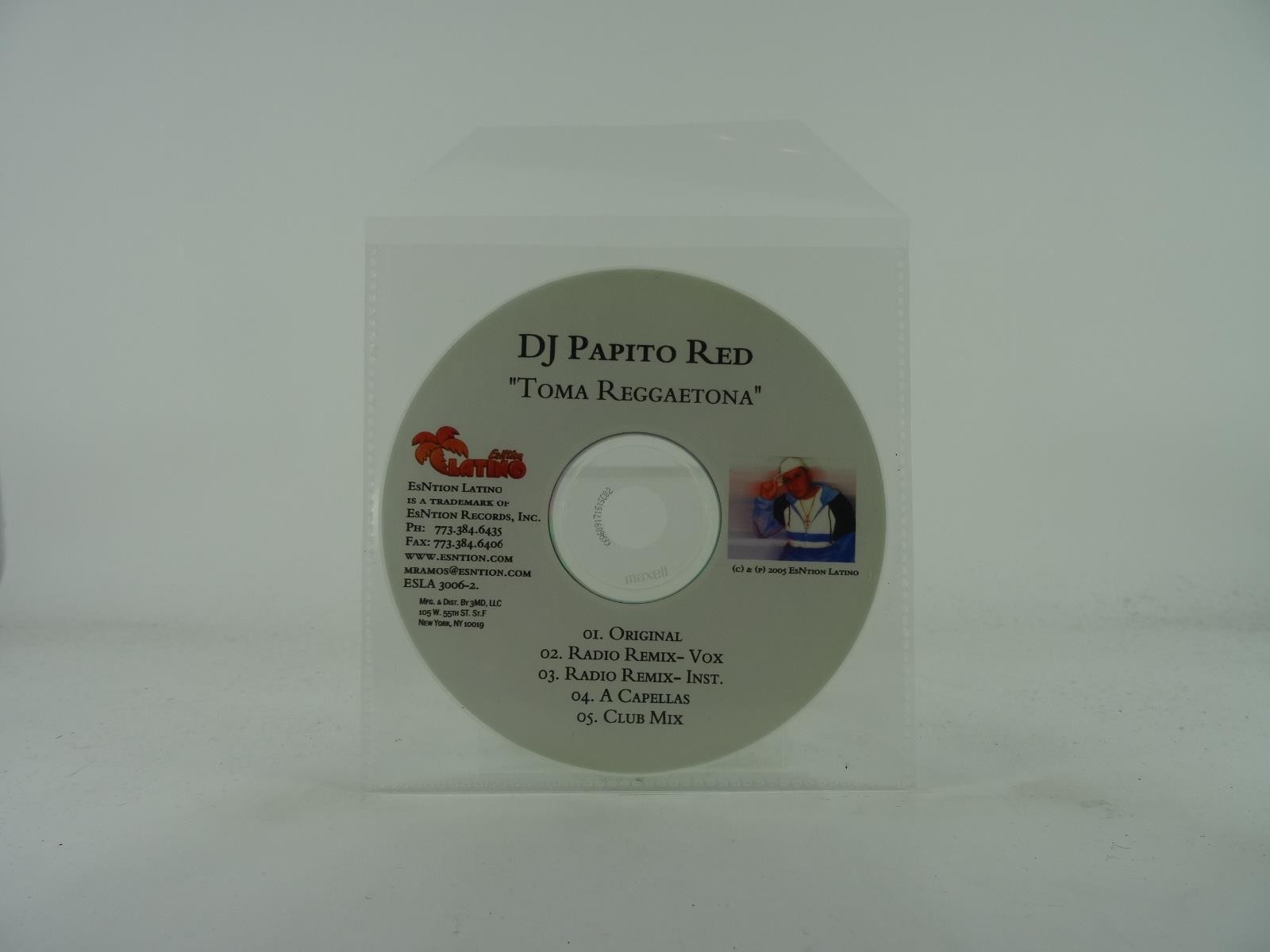DJ PAPITO RED TOMA REGGAETON (D65) 5 Track Promo CD Single plus Plastic Sleeve E
