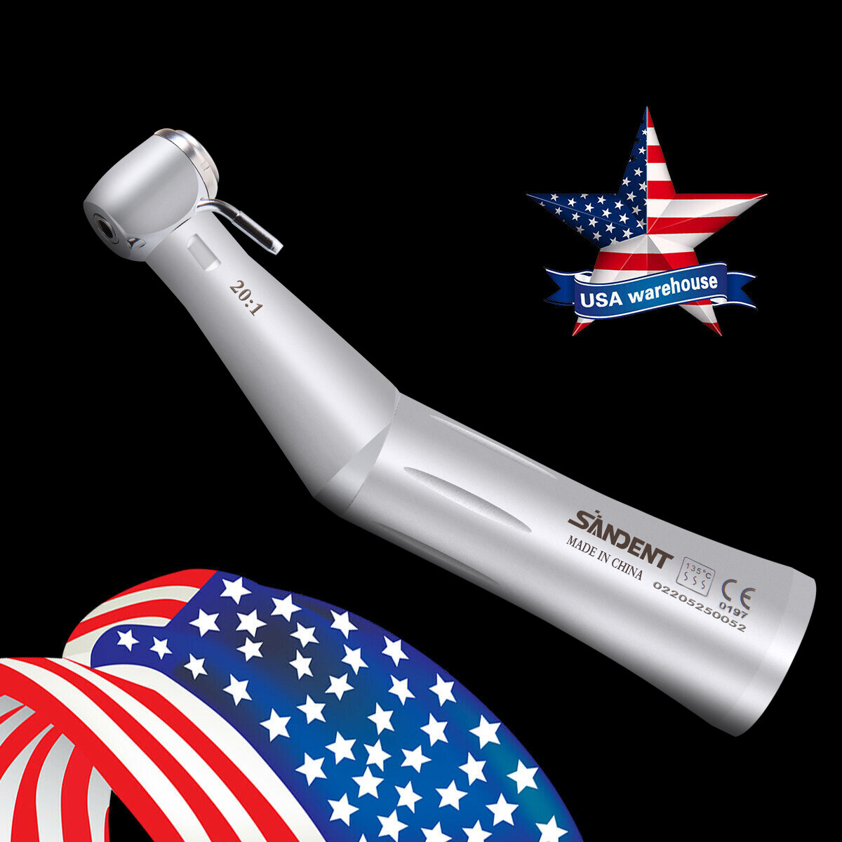 1-10 Pcs Dental Implant Reduction 20:1 Low Speed Contra Angle Surgical Handpiece