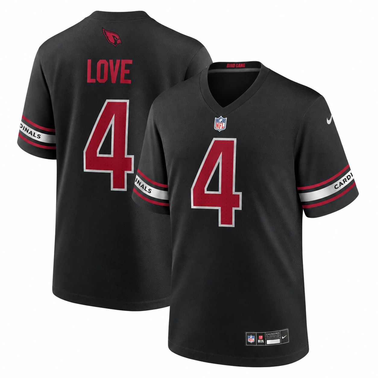 Jersey Arizona Cardinals Jeremiyah Love #4 Black Alternate Game Men\'s
