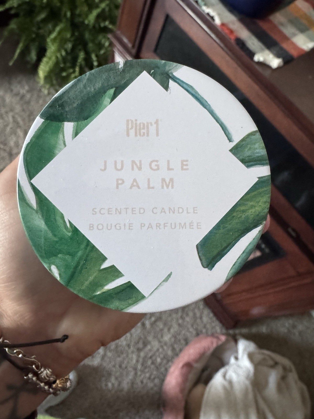 BRAND NWT Pier 1 DISCONTINUED SOLD OUT Jungle Palm Scented CANDLE 6.8 OZ/192 GR BRAND NWT Pier 1 DISCONTINUED SOLD OUT Jungle Palm Scented CANDLE 6.8 OZ/192 GR