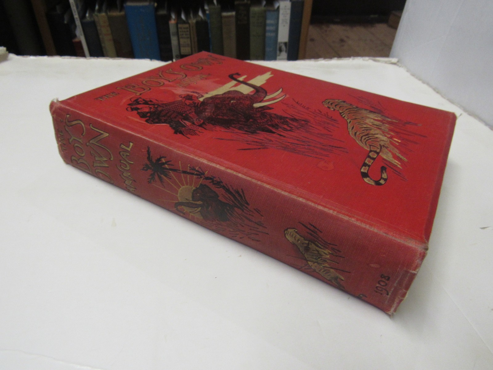 1908 Boy\'s Own Manual Antique Book w/ Fold Out Color Illustrations
