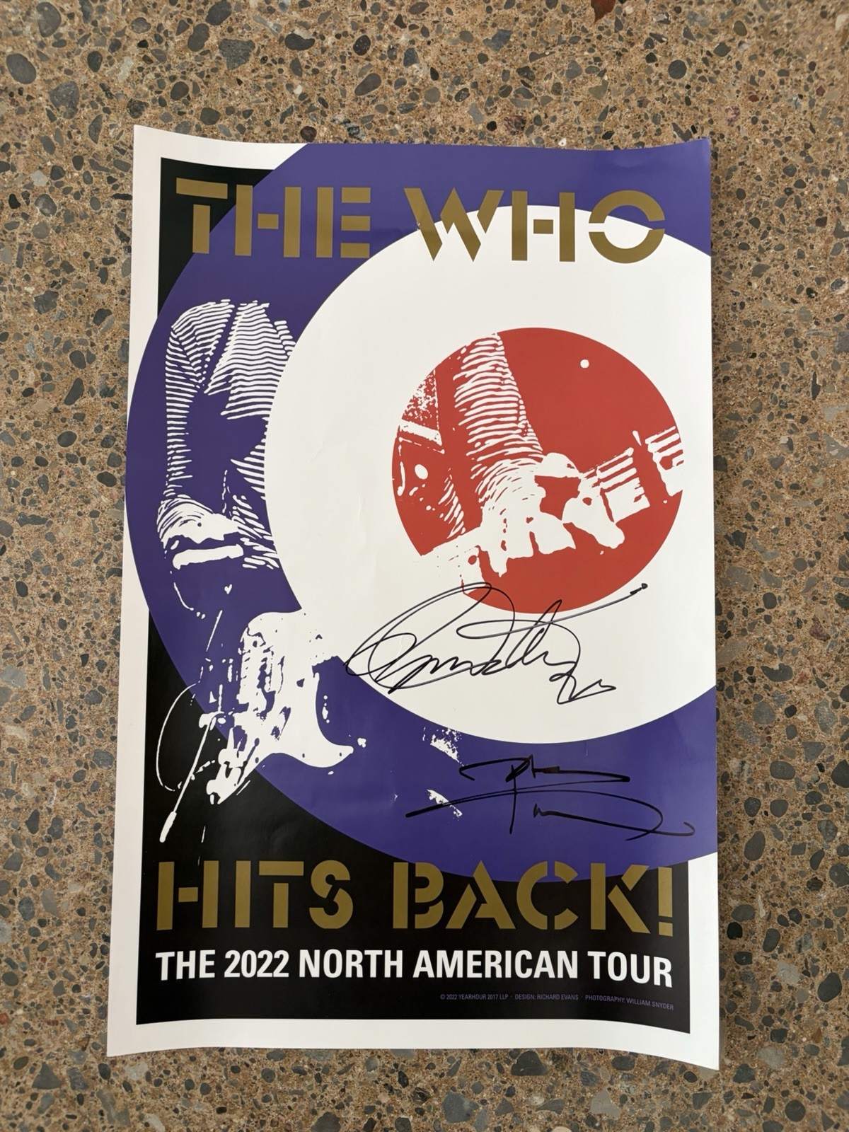 VIP Signed The Who Hits Back 2022 North American Tour Poster LAST ONE VIP Signed The Who Hits Back 2022 North American Tour Poster LAST ONE