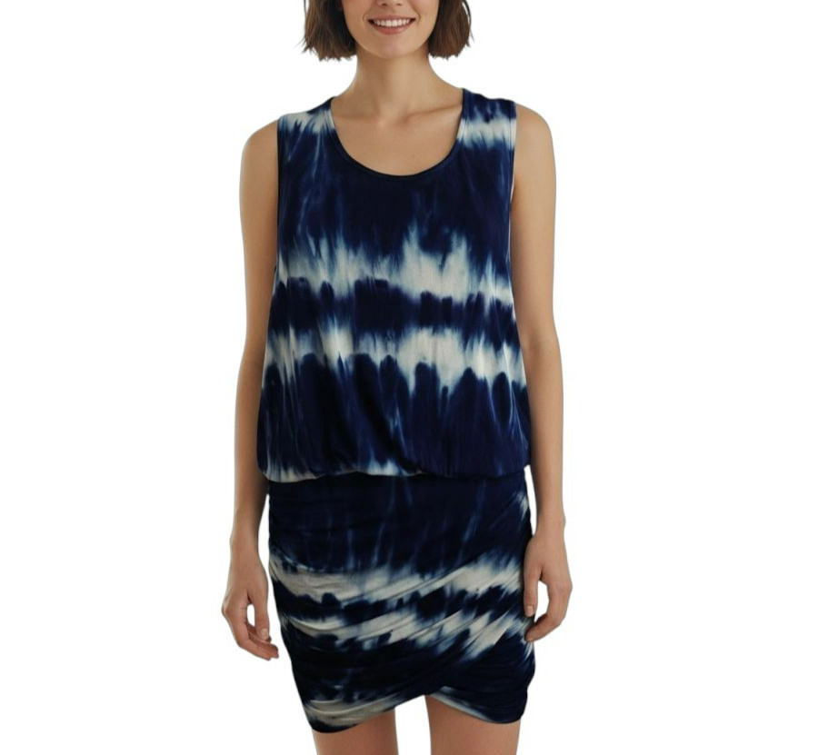 Young Fabulous Broke YFB Tie Dye Dress Small Blue Racerback Stretch Jersey NWT Young Fabulous Broke YFB Tie Dye Dress Small Blue Racerback Stretch Jersey NWT