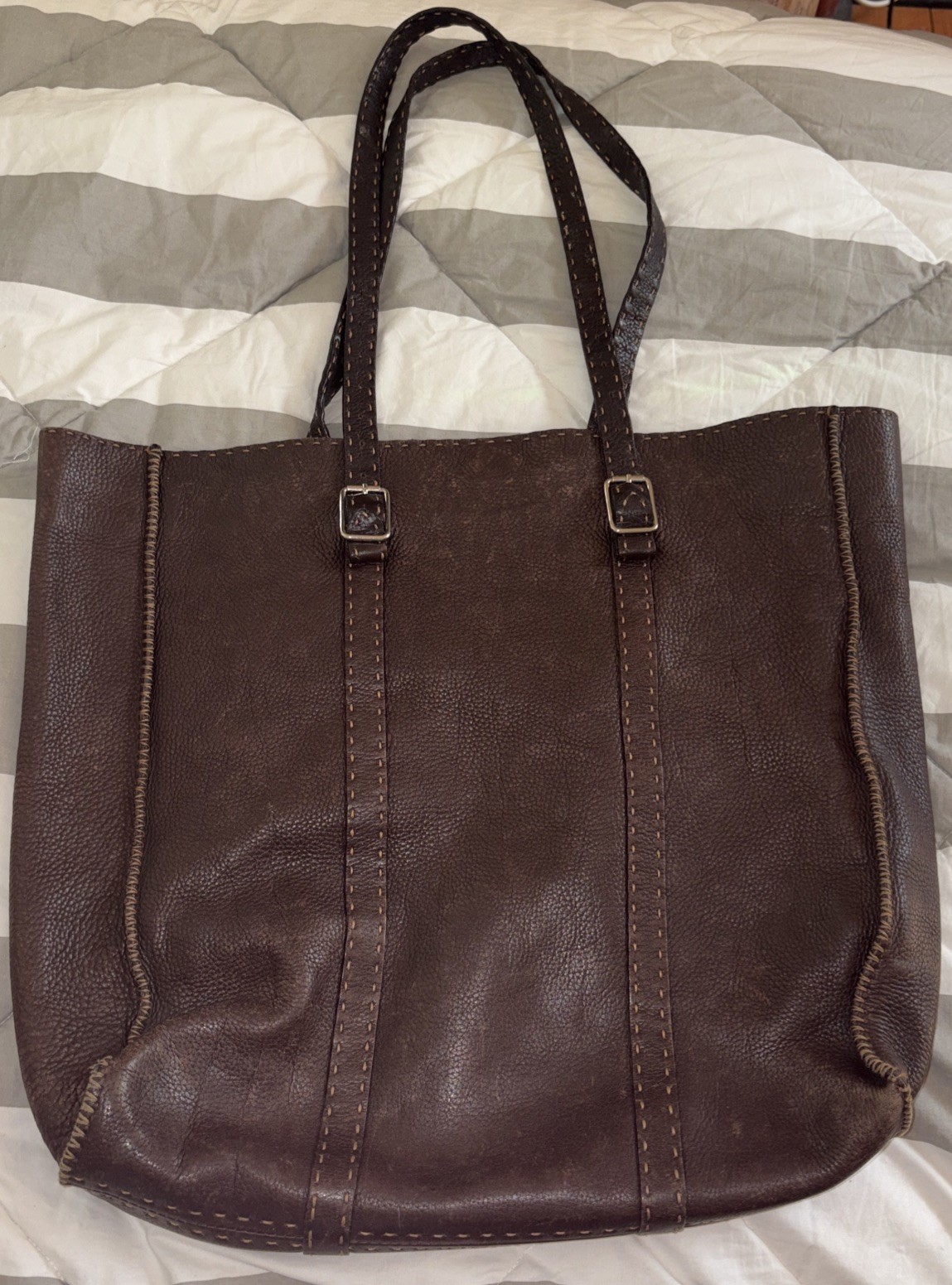 Fendi Selleria Designer Vintage Shoulder Leather brown Bag Fendi Selleria Designer Vintage Shoulder Leather brown Bag