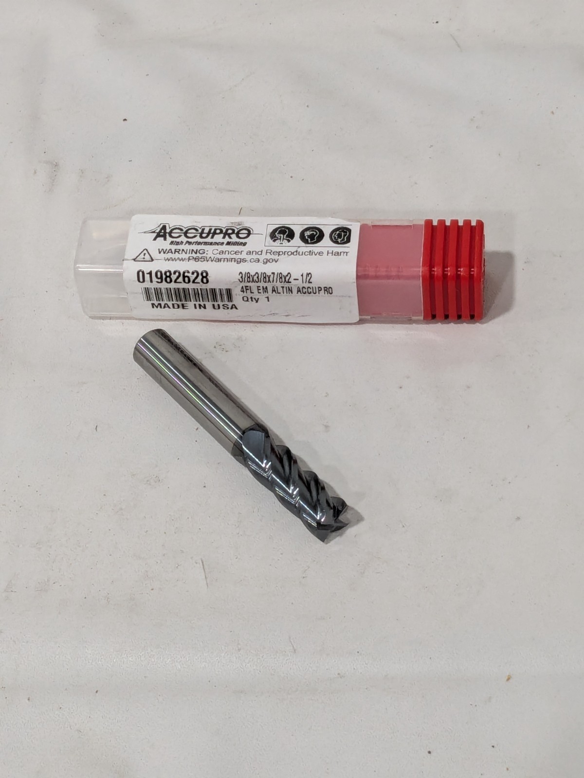 Accupro Square End Mill: 3/8\